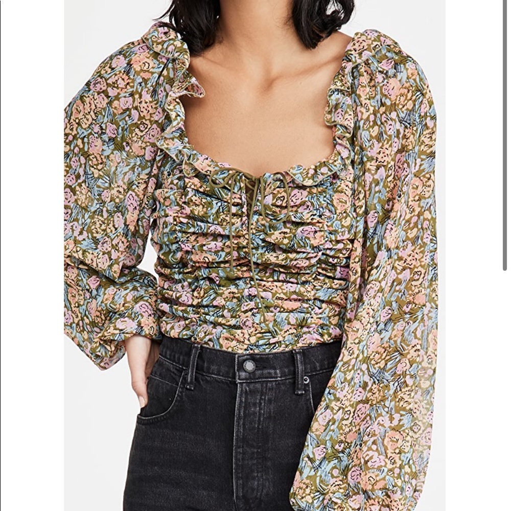 Free People Mabel Printed Blouse